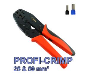 PROFI-CRIMP pince à sertir empreinte trapézoïdale pour embout 25 & 50 mm²