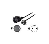 Profi - Rallonge de câble d'alimentation - power CEE 7/7 (F) pour power CEE 7/7 (M) - 5 m - moulé - noir