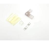 Profi Serie-Connecteur L,PVC transparent. UNIQUEMENT pour le néon flexible indiqué sur cette page,NON compatible avec le tube lumineux LED et la ruban LED