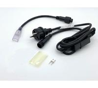 Profi Serie-Kit d'accessoires,UNIQUEMENT pour ruban lumineux néon flexible de Profi Serie,avec câble d'alimentation,câble d'entrée,connecteur,1,7 m noir