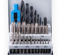 PROFI Taraud und Kernlochbohrer set, 30 pièces HGB+VW+KLB+Schablone...