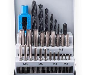 PROFI Taraud und Kernlochbohrer set, 30 pièces HGB+VW+KLB+Schablone...