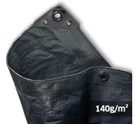 Profi Tarpaulin-140 G/M²-4 X 5 M-Anthracite-All-Purpose Tarpaulin For Weather Protection-Ideal For The Garden-Uv Stabilised,Coated On Both Sides-Waterproof