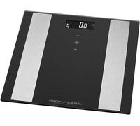 Proficare 330070 Pc Professionnelle Pw 3007 Fa 8 En 1 En Verre Pèse-Personne Électronique Avec Insert En Acier Inoxydable Noir