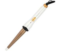 ProfiCare Boucleur à cheveux 330490 – Fer à friser conique, ionisation, 25 W, blanc/doré