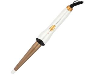 ProfiCare Boucleur a cheveux - Fer à boucler - Appareils et outils de coiffure - boucleur cheveux - Fer à friser conique - Fonction ionisation - Rapide à chauffer - 25 W - Blanc et doré 330490