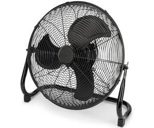 Proficare Brasseur d'air design 45 cm PC-VL3066WM Noir - Machine à vent XL silencieuse avec 3 niveaux de vitesse, grille métallique, base stable, 100W, angle réglable
