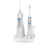 ProfiCare Combiné Brosse à Dents Sonique à Batterie àlectrique (Sans Fil)/Jet Dentaire Fonctionne sur Batterie Lithium Bleu/Blanc