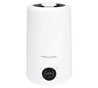 ProfiCare PC-LB 3077 - Humidificateur à ultrasons pour pièces jusqu'à 60 m² Filtre à Carreaux Actif Réservoir d'eau 5 l 3 Modes de Fonctionnement, écran LED Multifonction, Commande Tactile Blanc
