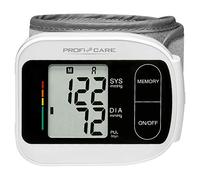 ProfiCare Tensiomètre Poignet pour Mesurer la Tension Artérielle Ecran LCD Fonctionne sur Piles Blanc