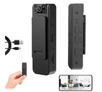 Proficiencyi New HD 1080p Noise Reduction Camera, Mini Body Camera 1080P WiFi, Night Vision, Noise Reduction, 180° Rotate,90-100° Wide Angle, Plug & Play, Wide Application (Basic version,camera only)