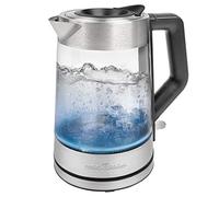 ProfiCook® Bouilloire électrique avec éclairage coloré et capacité de 1,7 litre,verre avec éclairage du réservoir d'eau en fonction de la température, Kettle avec arrêt automatique,2200W-PC-WKS 1190 G