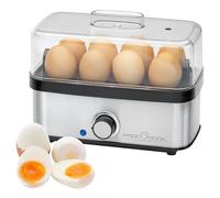 ProfiCook® Cuisinier d'oeufs pour jusqu'à 8 oeufs | avec fonction omelette/poche | Porte-oeufs & bol doseur avec pic à oeufs | Cuisinier d'oeufs 8 oeufs avec lampe de contrôle & buzzer | PC-EK 1275