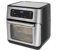 ProfiCook Friteuse à air chaud PC-FR 1200 H, Capacité : env. 11 litres, Fonction déshydrateur incluse, Nombreux accessoires, Friteuse à air chaud polyvalente, 1500 W, inox/noir