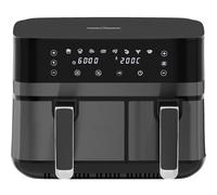 ProfiCook Friteuse à air chaud | Système de préparation simultanée | 9 litres | Friteuse à air chaud 2 compartiments | Frire sans graisse | Cuve avec anti-adhésif | Airfryer | PC FR 1295 H