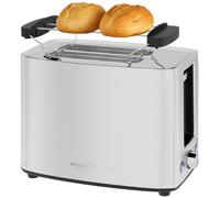 ProfiCook Grille-pain en acier inoxydable | Grille-pain 2 tranches | Fentes à toast extra larges | Grille-pain avec support à petits pains | Grille-pain en acier inoxydable | PC TA 1279