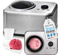 ProfiCook Machine à glace et yaourtière | Glace en 20 min | jusqu'à 1500ml | pour glace & yaourt glacé | Propositions de recettes incluses | PC ICM 1268