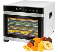 ProfiCook® PC-DR 1218 Déshydrateur automatique | Acier inoxydable | Régulateur de température de 35 à 75 °C | Sans BPA | Fonction minuterie | 6 étages | Écran LED | Commande tactile | Fruits, viande,