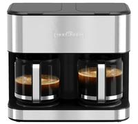 ProfiCook® PC-KAD 1308 Machine à café double | 3,6 l | Jusqu'à 32 tasses | 2 systèmes de percolation séparés | Boîtier en acier inoxydable | Anti-goutte | Machine à café filtre | 2000 W | Machine à