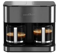 ProfiCook® PC-KAD 1308 Machine à café double, 3,6 l, jusqu'à 32 tasses, 2 systèmes de percolation séparés, boîtier en acier inoxydable, anti-goutte, machine à café filtre, 2000 W, noir