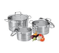 ProfiCook PC-KTS 1223 Ensemble de casseroles à induction 6 pièces pour tous feux induction cuisinière électrique céramique halogène et gaz