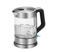 ProfiCook PC-WKS 1107 G - Bouilloire en acier inoxydable et en Verre - 2200 W - Capacité 1,5 litres - Base rotative 360 ° - Couleur Argent
