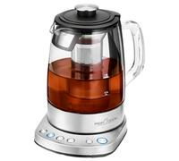 ProfiCook PC-WKS 1167 G, bouilloire 2 en 1 contrôlée par WiFi pour le thé et l'eau, application gratuite, réglage programmable de la température, boîtier en verre/acier inoxydable, 1,5 litre