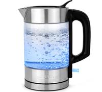 ProfiCook PC-WKS 1229 G Bollitore in acciaio inox con luce LED, 1 litro, con comando a una mano, Bollitore elettrico con indicatore del livello dell'acqua, bollitore per tè, 1600 Watt