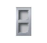 Gira Profil 55 136226 Plaque Prise Murale 2 Voies En Aluminium