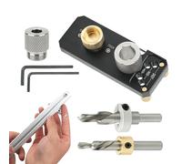 Profil BorGuide en aluminium | Avec curseur pour le contrôle de perçage des positions de profil en aluminium | Osiers d'extrusion de métal gabarit pour trou droit