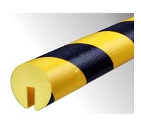 Profil butoir - Cercle ultra flexible jaune/noir - 1 m - Mousse polyuréthane recyclable