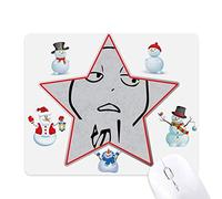 profil chat noir mignon méprise smiley le bonhomme de neige étoile tapis de souris