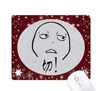 profil chat noir mignon méprise smiley tapis de souris en hiver flocon de neige