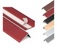 Profil D’angle Aluminium，Autocollante L Forme Baguette D’Angle De Protection,Protecteur De Bord D'escalier,3.5x2cm 2.8x1.2cm 2x0.7cm Longueur 60-150cm(Rouge,120x2x0.7cm)
