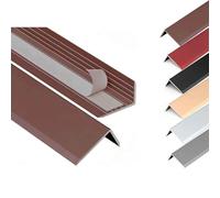Profil D’angle Aluminium，Autocollante L Forme Baguette D’Angle De Protection,Protecteur De Bord D'escalier,3.5x2cm 2.8x1.2cm 2x0.7cm Longueur 60-150cm(Café,125x3.5x2cm)