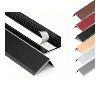 Profil D’angle Aluminium，Autocollante L Forme Baguette D’Angle De Protection,Protecteur De Bord D'escalier,3.5x2cm 2.8x1.2cm 2x0.7cm Longueur 60-150cm(Noir,115x2.8x1.2cm)