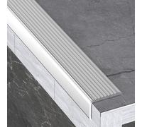 Profil De Bord D'escalier En Aluminium, Forme En L, Antidérapeant, Imperméable, Nez De Marche Profilé D'escalier, Largeur 30 50 70mm, Longueur 90 Cm, Pour Marches À Bord Droit(Silver,100 * 30mm)