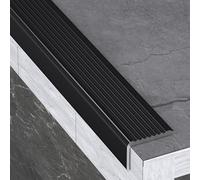 Profil De Bord D'escalier En Aluminium, Forme En L, Antidérapeant, Imperméable, Nez De Marche Profilé D'escalier, Largeur 30 50 70mm, Longueur 90 Cm, Pour Marches À Bord Droit(Black,70 * 30mm)