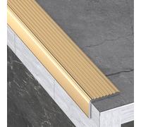 Profil De Bord D'escalier En Aluminium, Forme En L, Antidérapeant, Imperméable, Nez De Marche Profilé D'escalier, Largeur 30 50 70mm, Longueur 90 Cm, Pour Marches À Bord Droit(Gold,40 * 20mm)