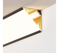 Profil de canal d'éclairage indirect de plafond en aluminium, diffuseur de lumière LED de 5 m pour décoration de corniche, bande de plinthe