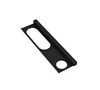 profil de lavabo Hewi 950.13.0006DC 470mm, avec étagère 360x102mm, noir mat profond, trou à droite