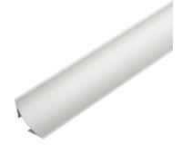 Profil de raccordement mural COVE en aluminium laqué argent mat (H= 28 mm, L= 250 cm)