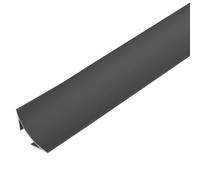 Profil de raccordement mural COVE en aluminium laqué noir (H= 28 mm, L= 250 cm)