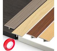 Profil De Transition Auto-Adhésif En PVC, Barre De Seuil Pour Joints De Sol, Barre De Transition, Couvre-Espace Entre Carrelage Et Parquet, Longueur 80-110cm(Natural Wood Brown,4x100cm)