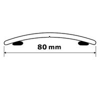 Profil de Transition Compensateur 80mm Alu Anodisé Nature-Argent ou Champagne Auto-Adhésif C 02 - Nature-Argent