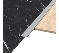 Profil de Transition pour sol en T, Barre en aluminium anodisé pour seuil de porte, bande de jonction pour Les Espaces Entre les Carreaux,les Sols en Bois, longueur 100 cm(Gray,1x100cm)