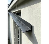 Profil d'écoulement mural en aluminium 125 cm, protection contre la pluie