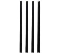 Profil d'extrusion en aluminium 4040 T emplacement e européen standard anodisé rail linéaire 3D Part de l'imprimante CNC DIY 39.4in 1000 mm Strong Smooth Durable for Automation (Noir)