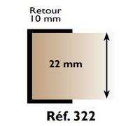 Profil d'habillage PVC chant U" PRUNIER - 621400"