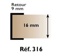 Profil d'habillage PVC chant U" PRUNIER - 621400"